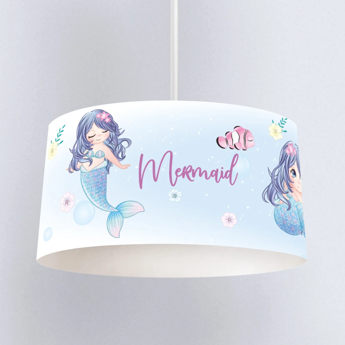 Denizkızı Sarkıt Avize | Mavi Deniz canlıları, yıldızlar Desenli