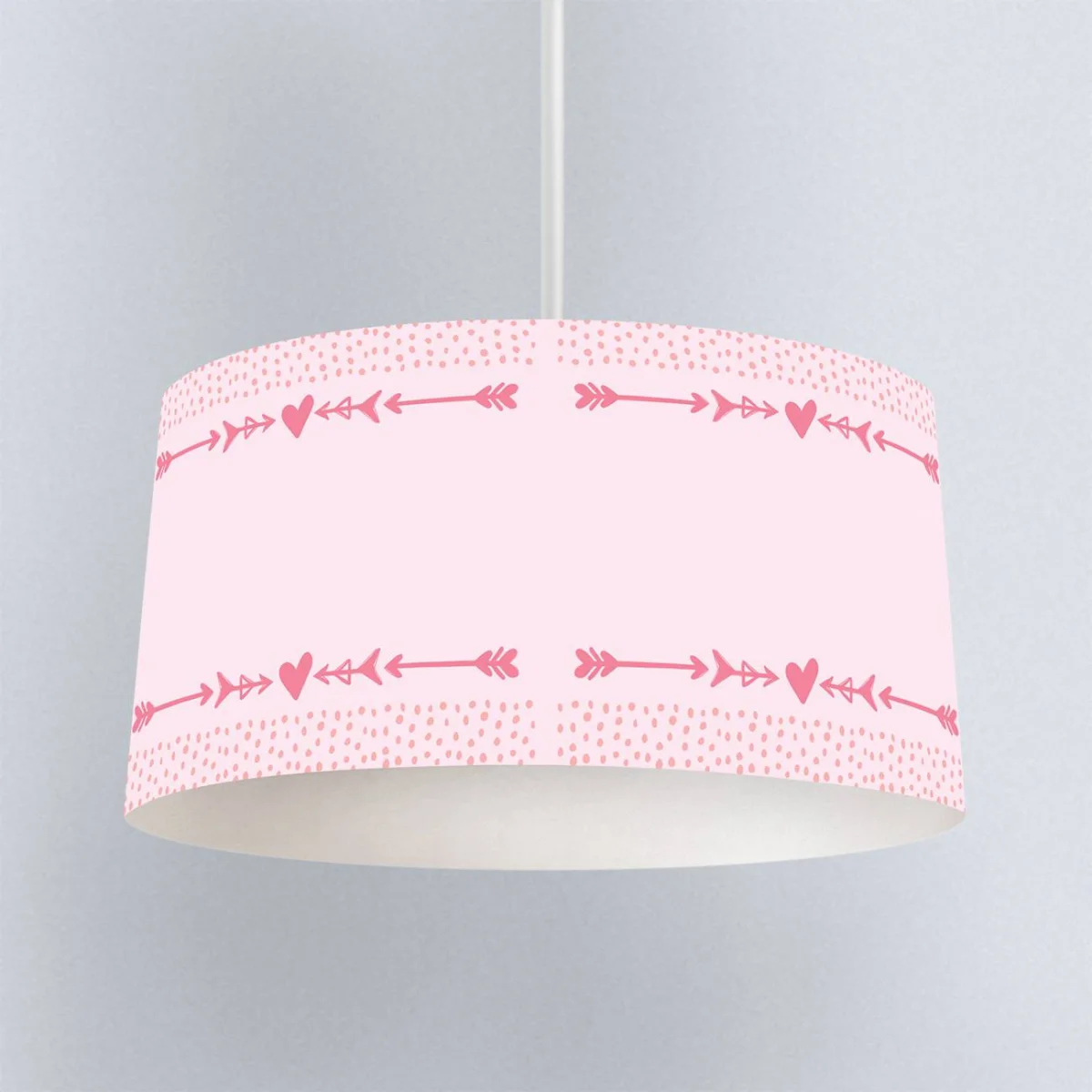 Kalp Sarkıt Avize | Pembe yapraklı dallar, minik kalpler Desenli