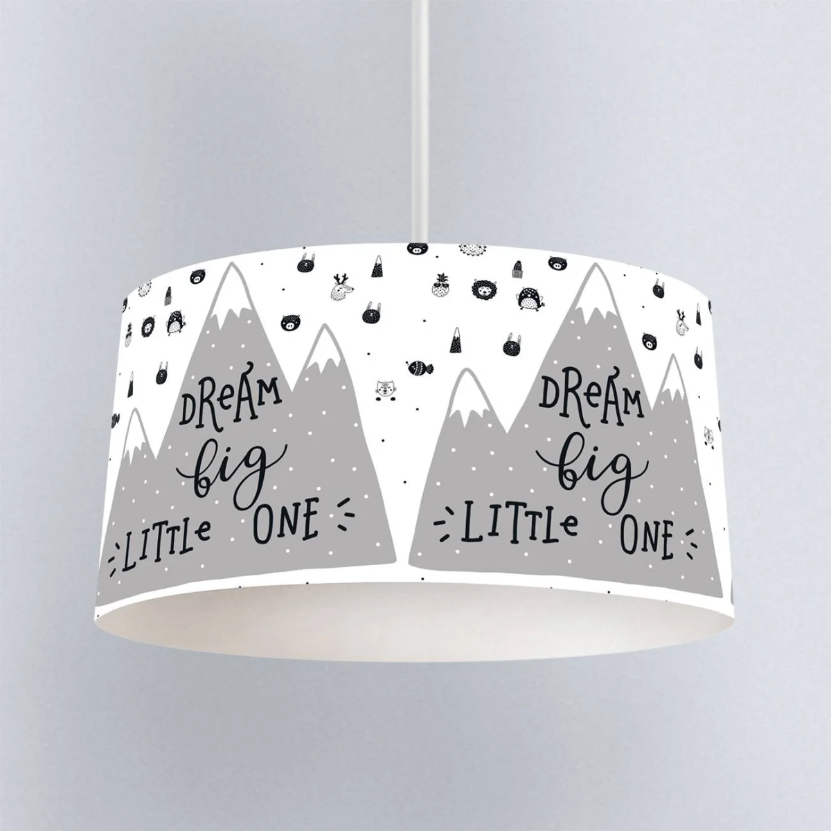 Orman Hayvanları, Dağlar Sarkıt Avize | Beyaz dağlar, kar taneleri Desenli