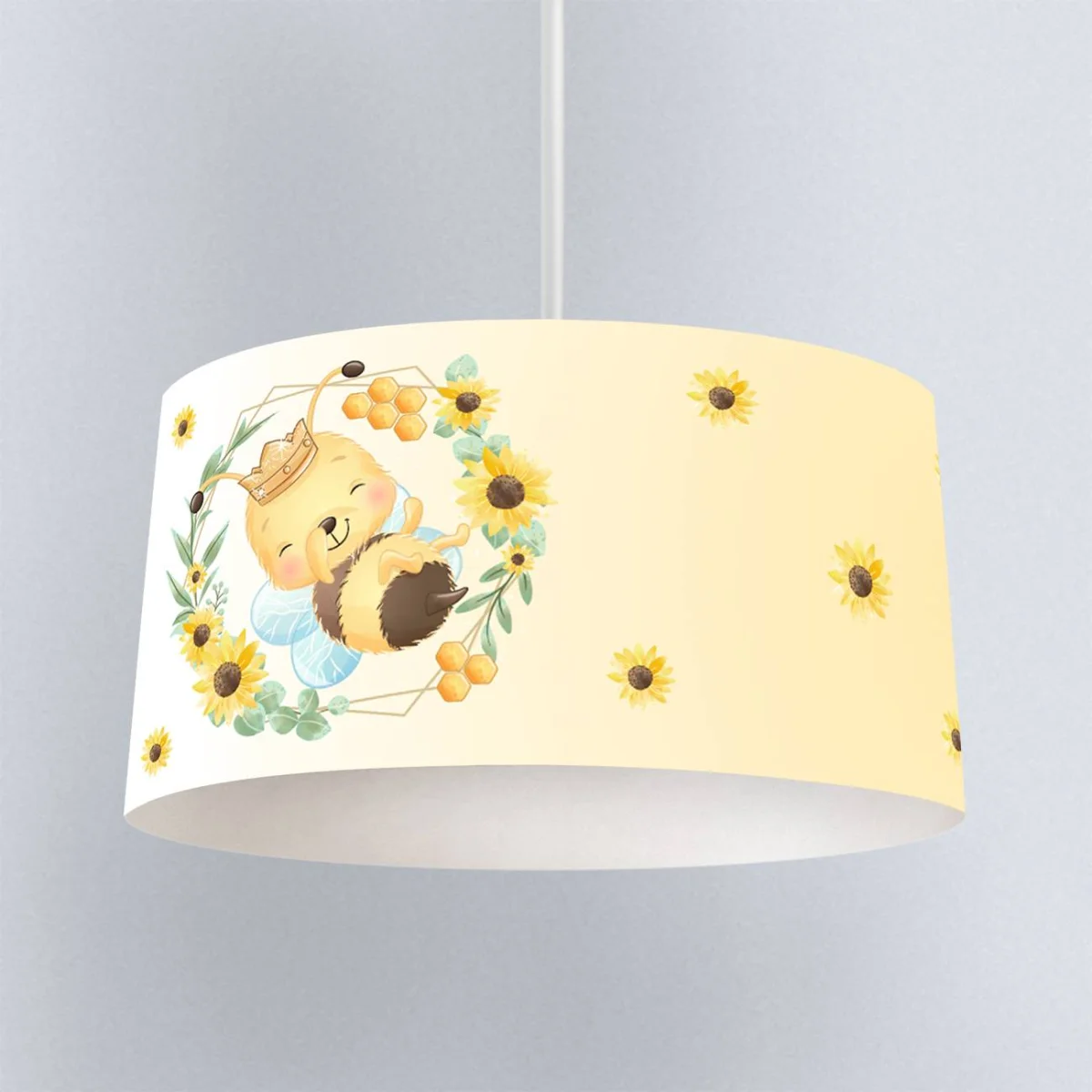 Arı Sarkıt Avize | Sarı Ayçiçeği, bal peteği Desenli