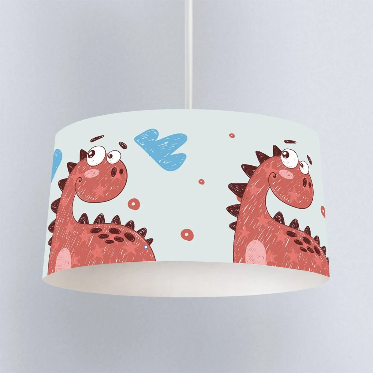 Dinozor Sarkıt Avize | Mavi bulutlar, kaykay Desenli