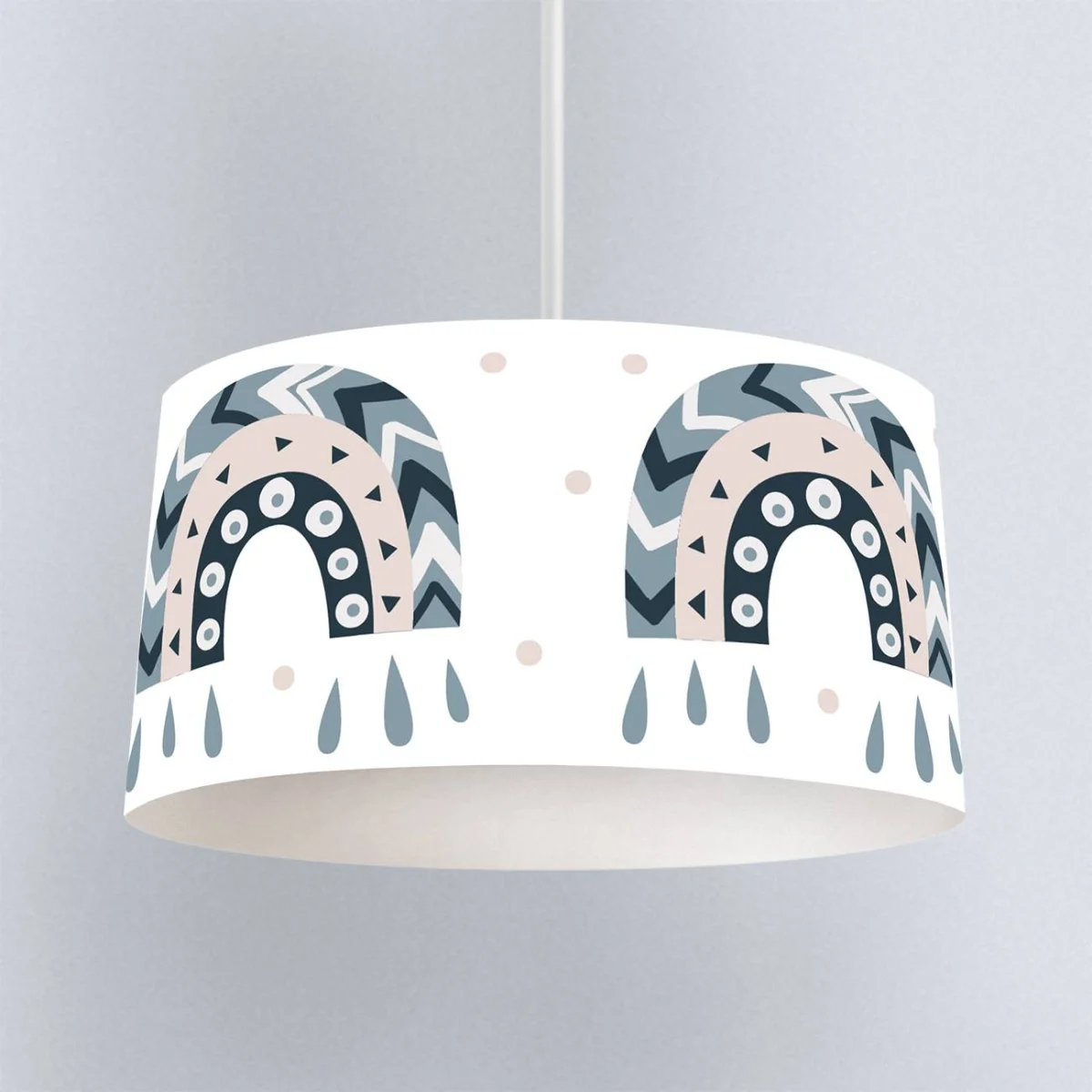 Gökkuşağı Sarkıt Avize | Beyaz Gökkuşağı, geometrik desenler Desenli