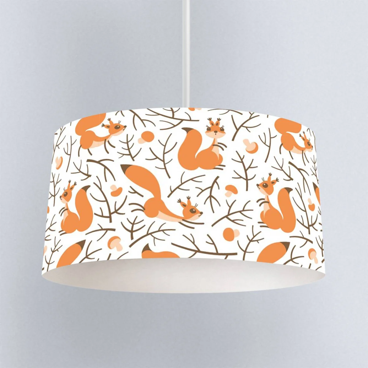 Sincaplar Sarkıt Avize | Beyaz ağaç dalları, mantar Desenli