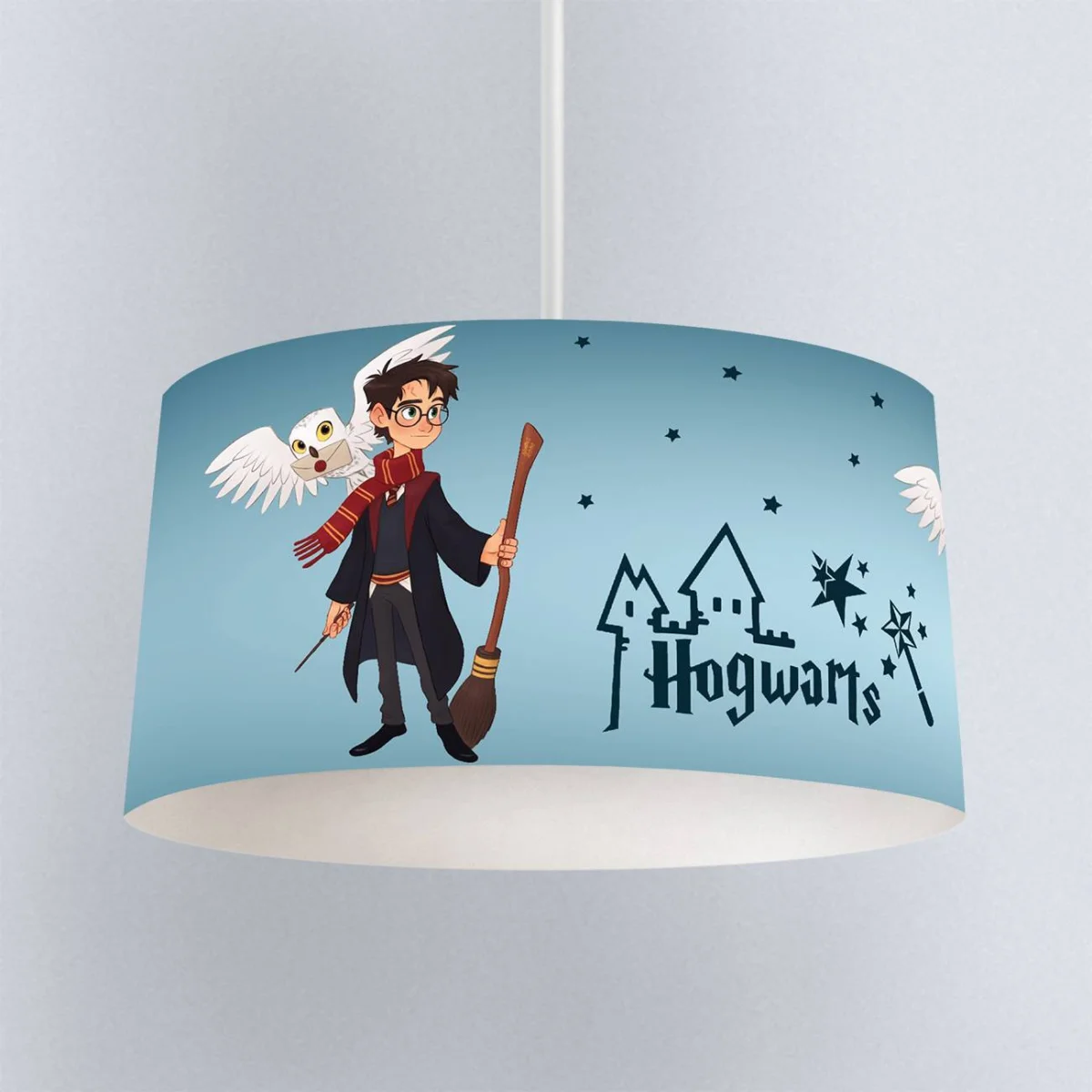 Harry Potter Sarkıt Avize | Mavi yıldızlar, Hogwarts şato Desenli