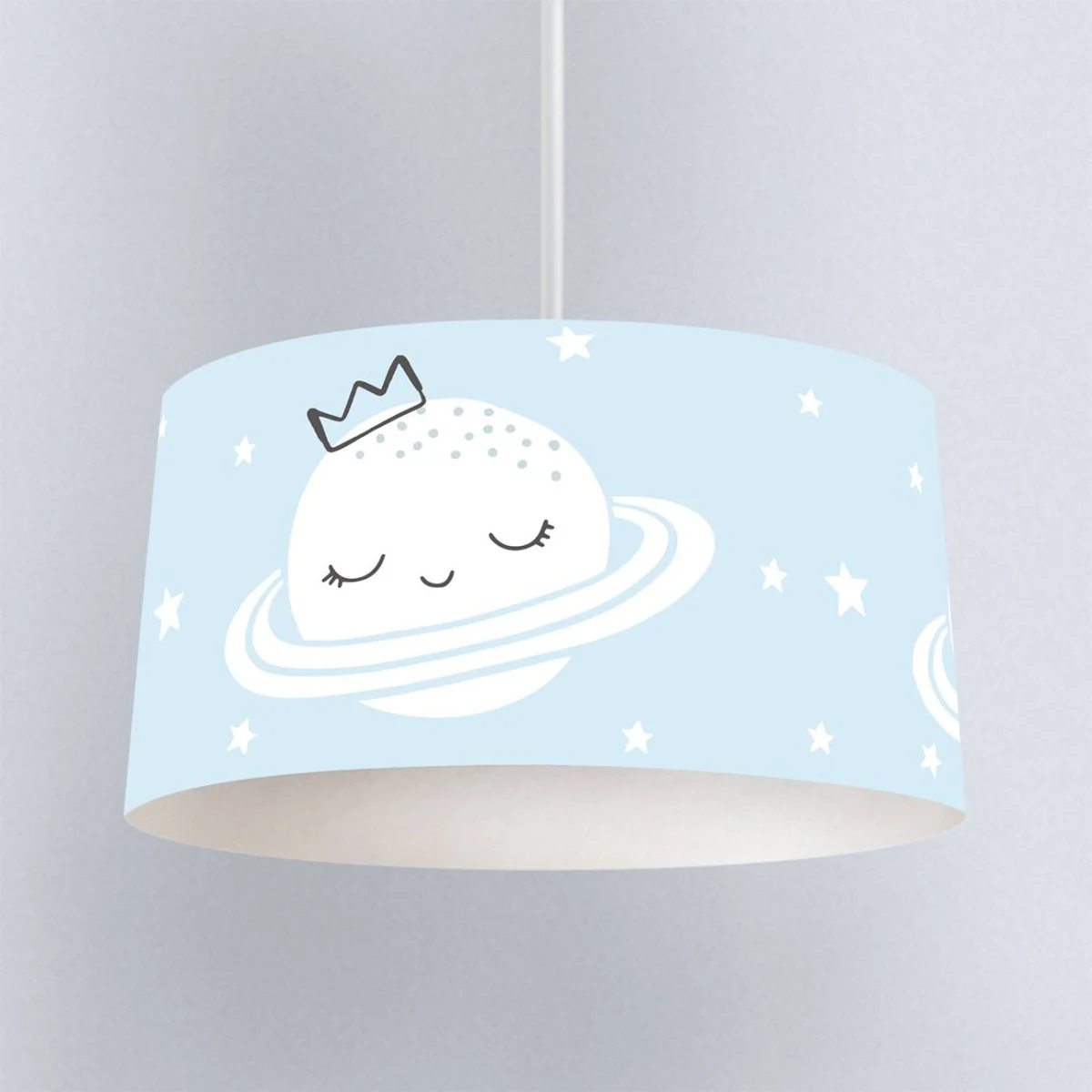 Uzay Sarkıt Avize | Mavi yıldızlar, taç Desenli