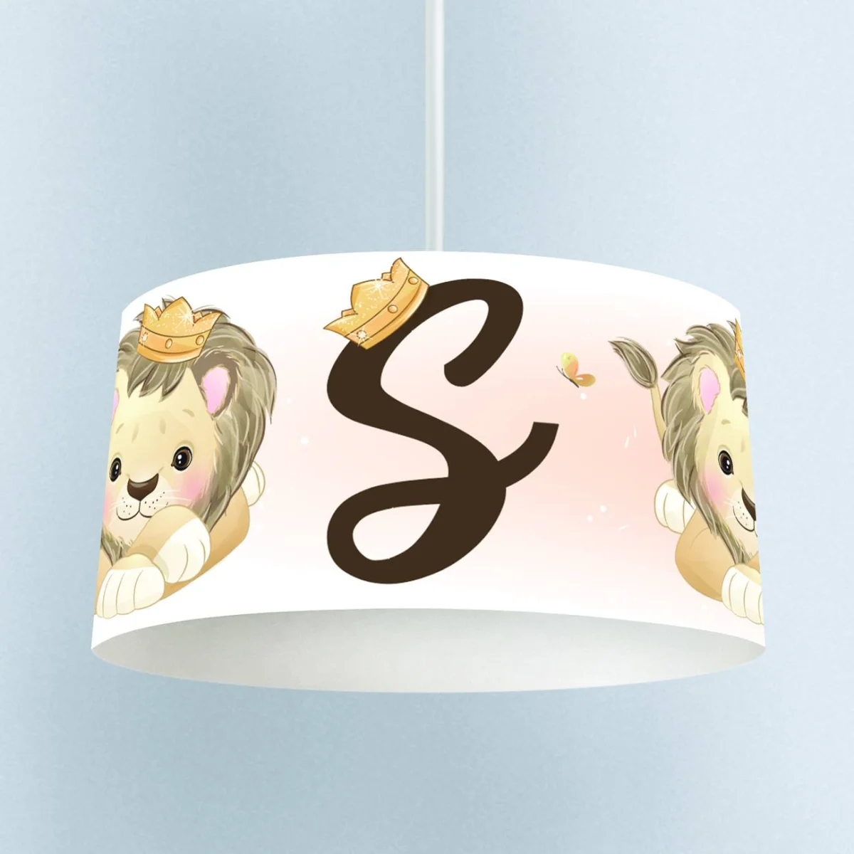 Aslan Sarkıt Avize | Pembe taç, S harfi Desenli