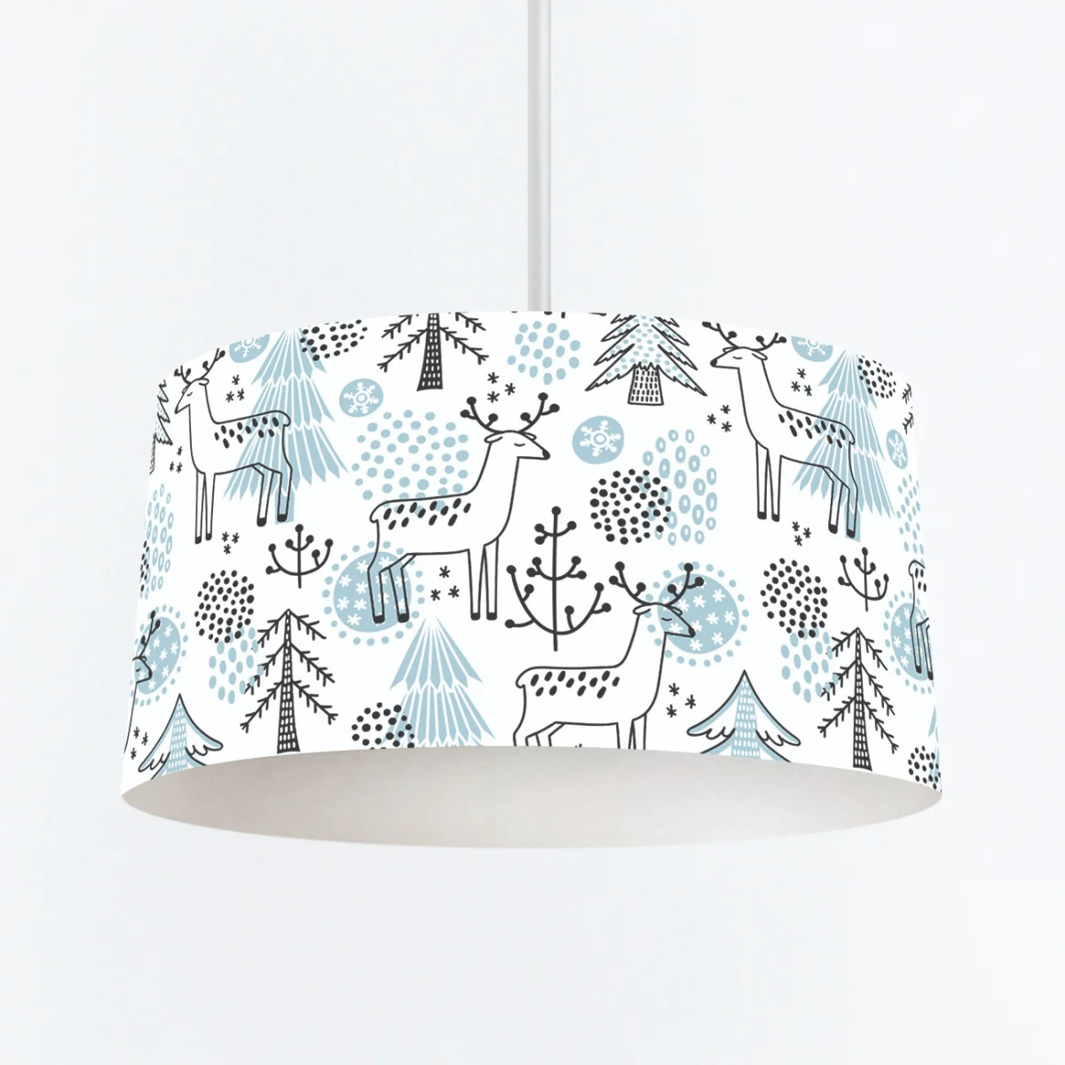 Orman Hayvanları Sarkıt Avize | Beyaz geyik, ağaç Desenli