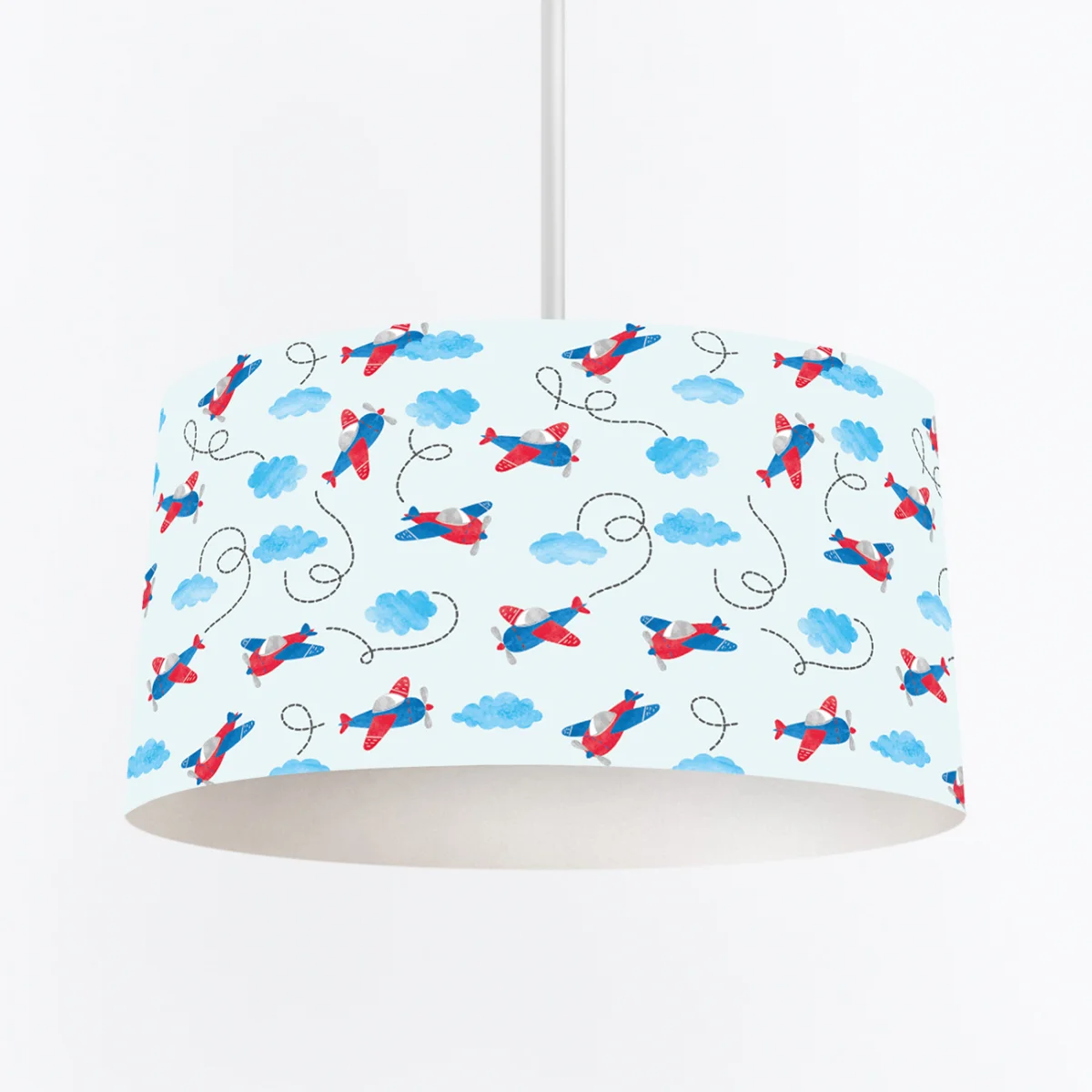 Uçaklar Sarkıt Avize | Mavi bulutlar, uçak izleri Desenli