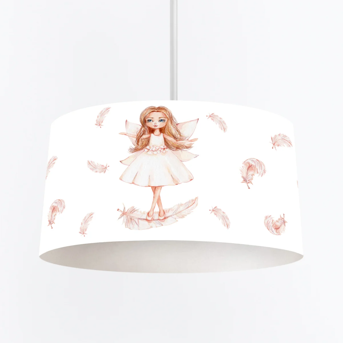 Orman Hayvanları Sarkıt Avize | Beyaz Ağaçlar, mantarlar Desenli