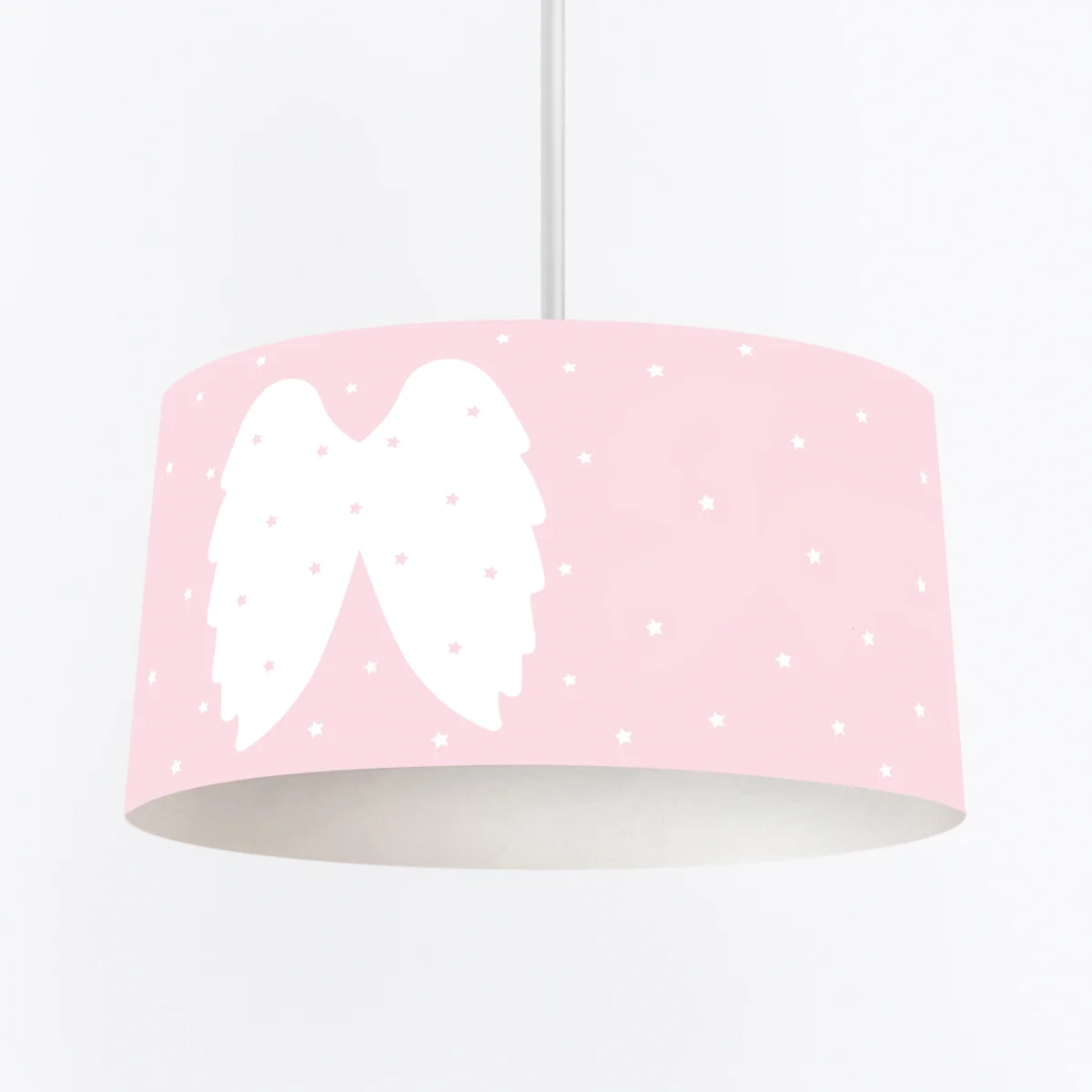 Melek Kanatları Sarkıt Avize | Pembe yıldızlar Desenli