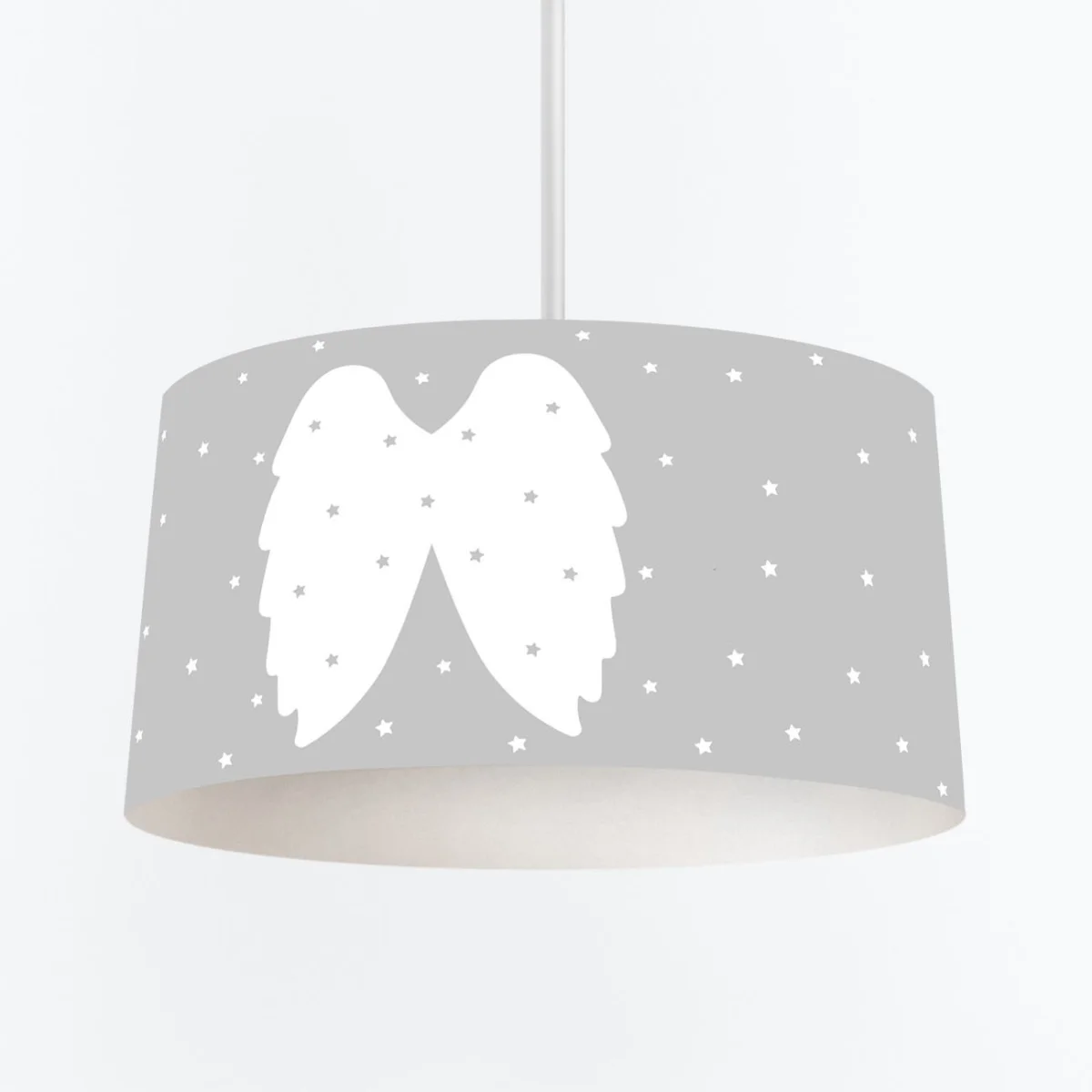 Melek Kanatları Sarkıt Avize | Gri yıldız Desenli