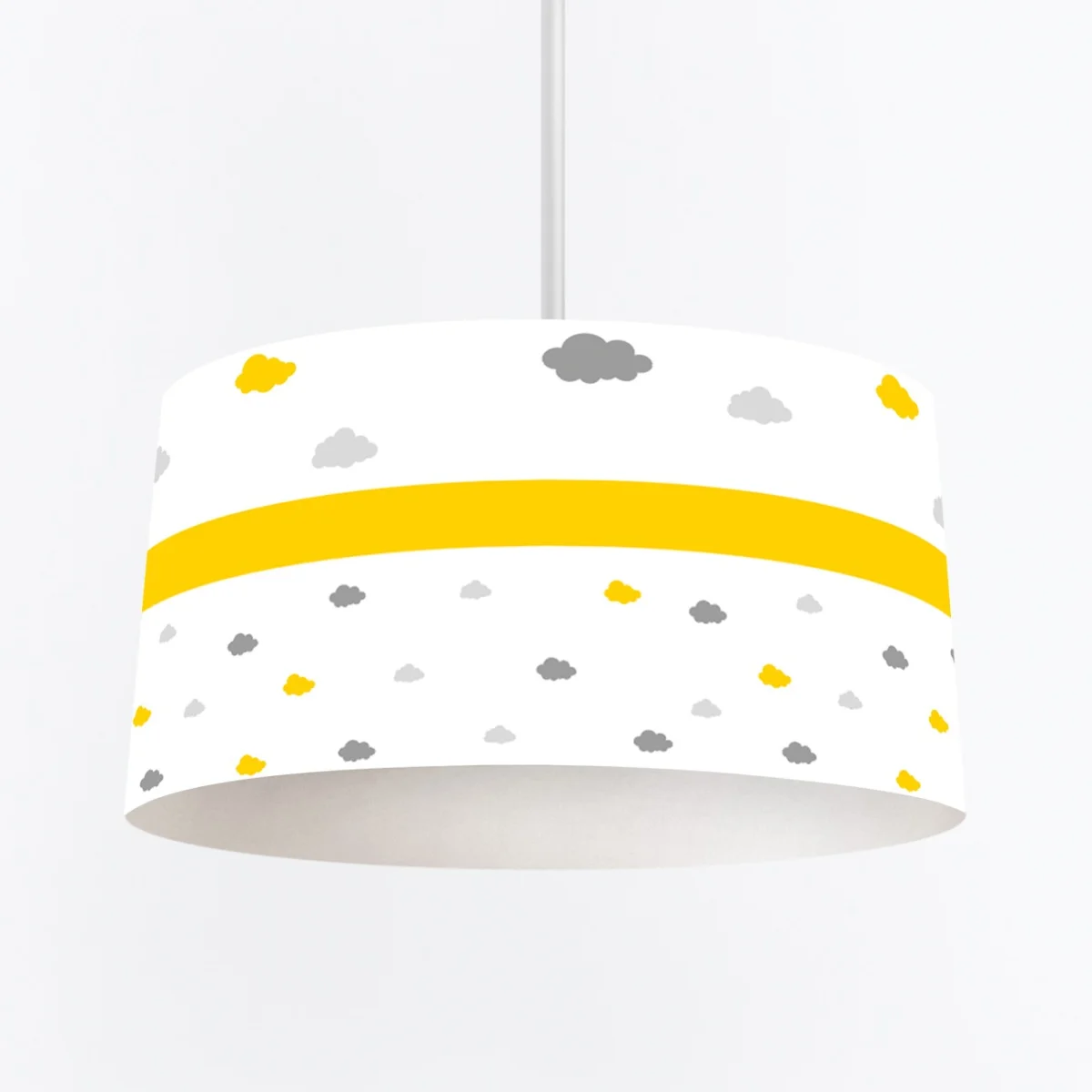 Bulutlar Sarkıt Avize | Sarı beyaz ve gri bulutlar Desenli