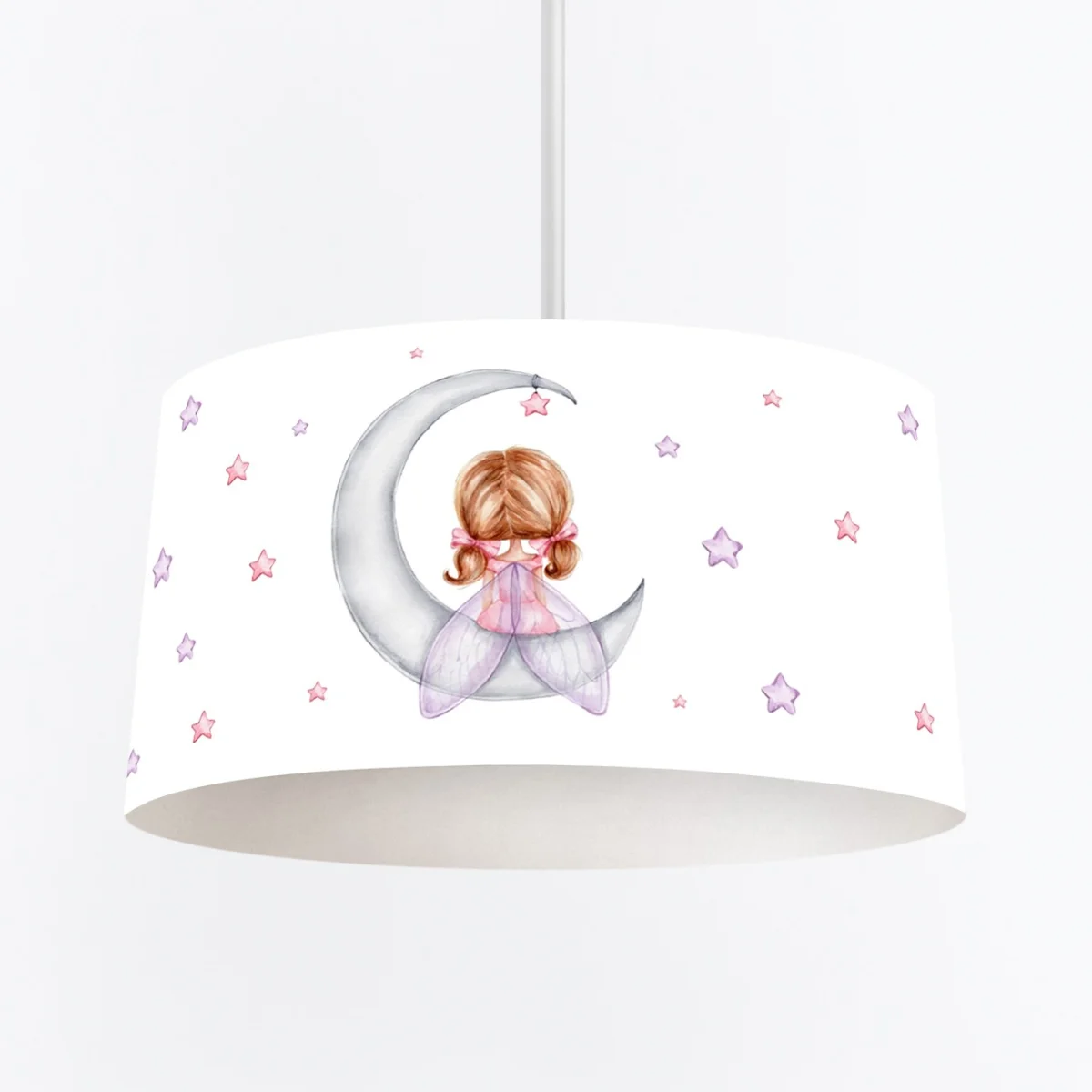 Ay ve peri Sarkıt Avize | Beyaz Yıldızlar Desenli