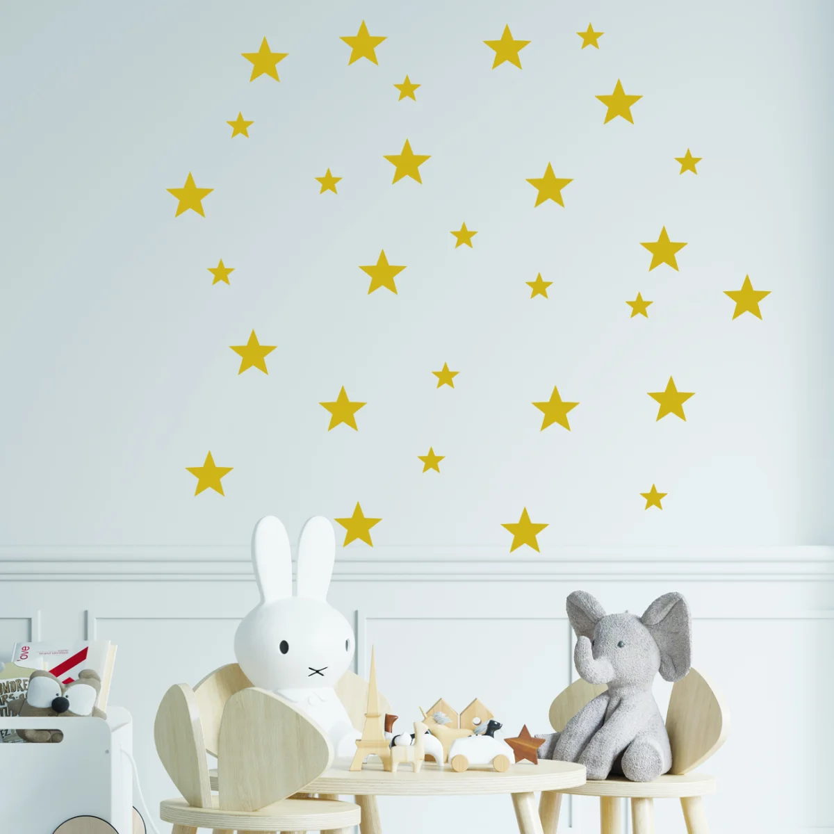 Yıldızlar Duvar Sticker | Sarı yıldız Desenli