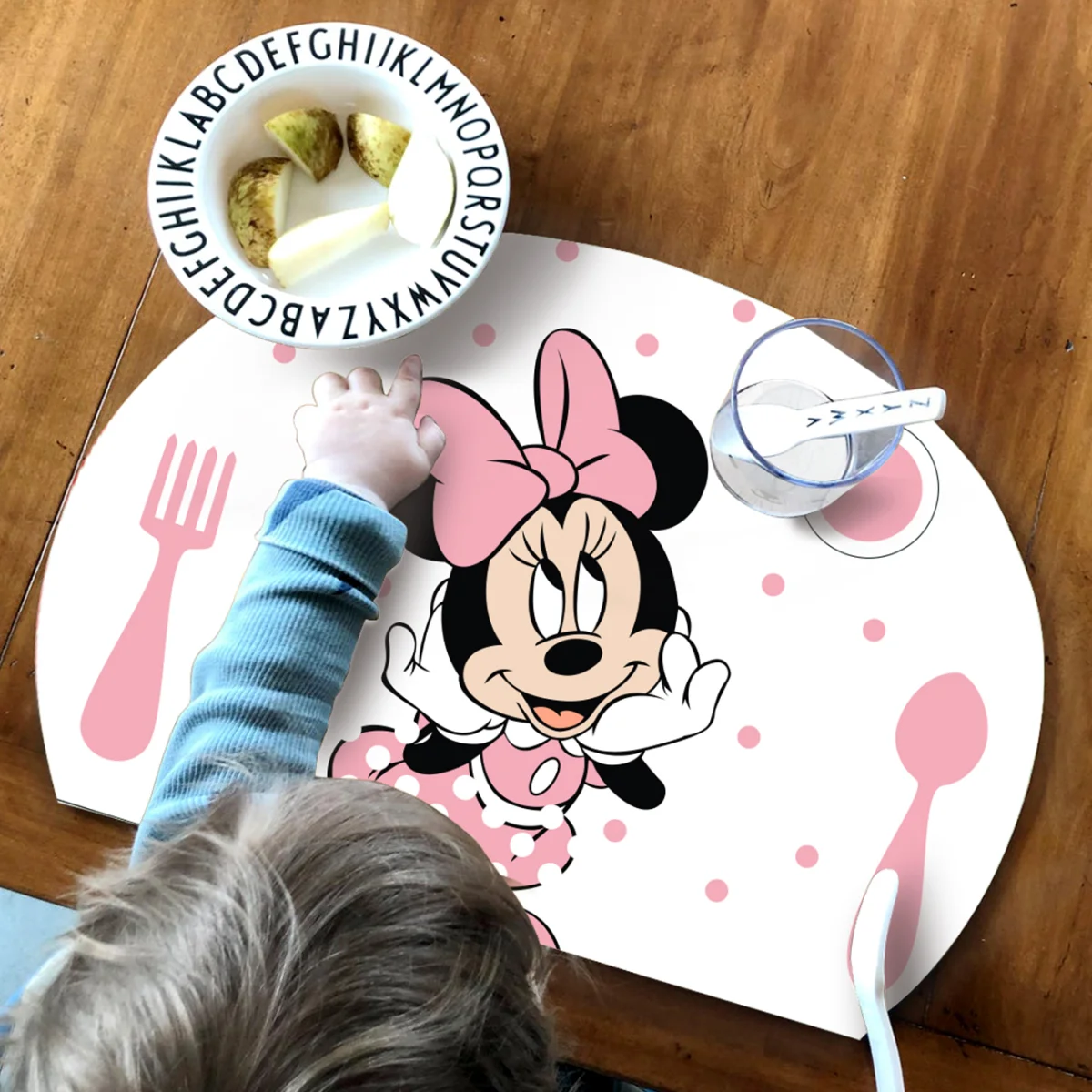 Orman Hayvanları Dekoratif Supla | Yeşil bambu ormanı, kalpler Desenli