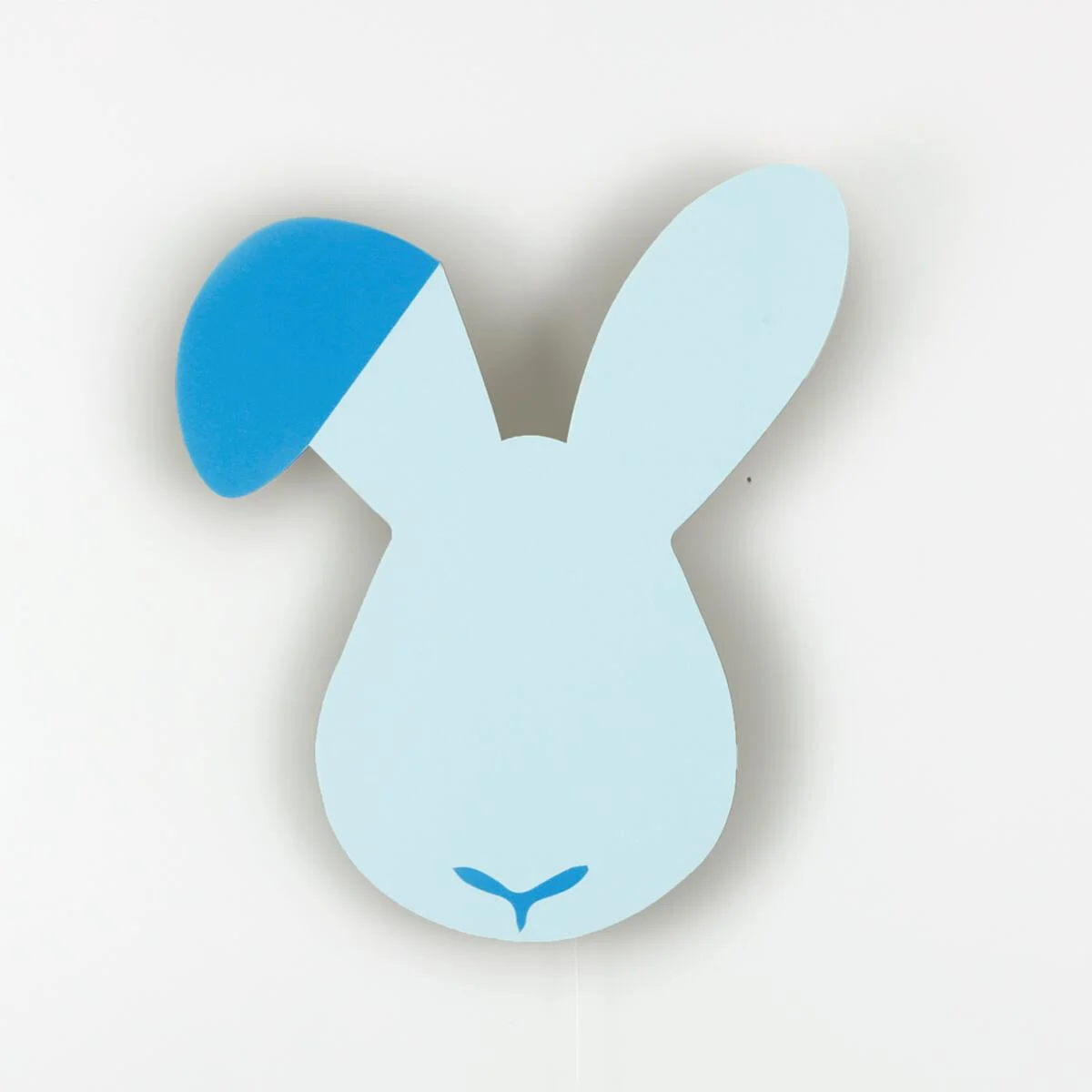 Tavşan Tasarım Avize | Açık Mavi Mavi kulak detayı, minimalist yüz hatları Desenli