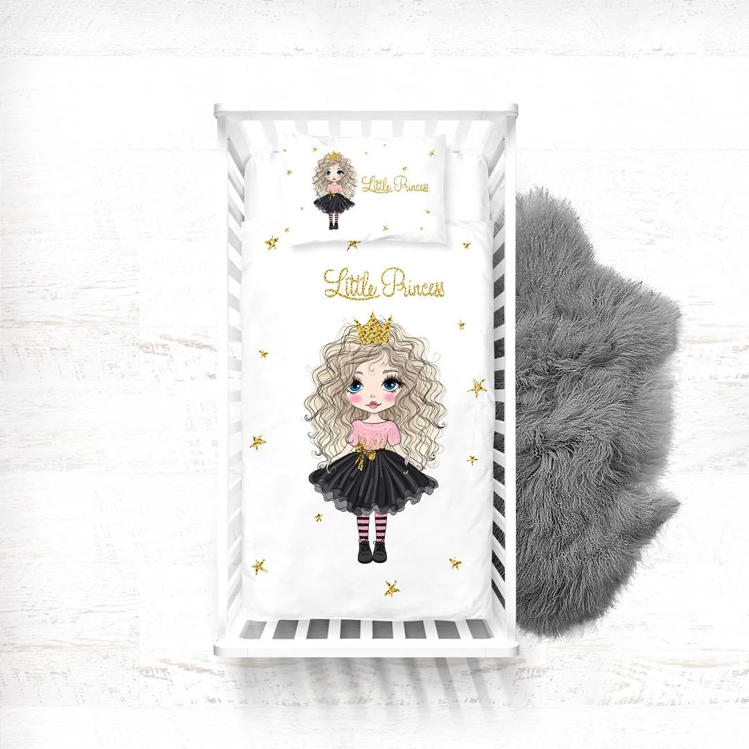 Prenses Yatak Örtüsü ve Pike | Beyaz yıldız Desenli