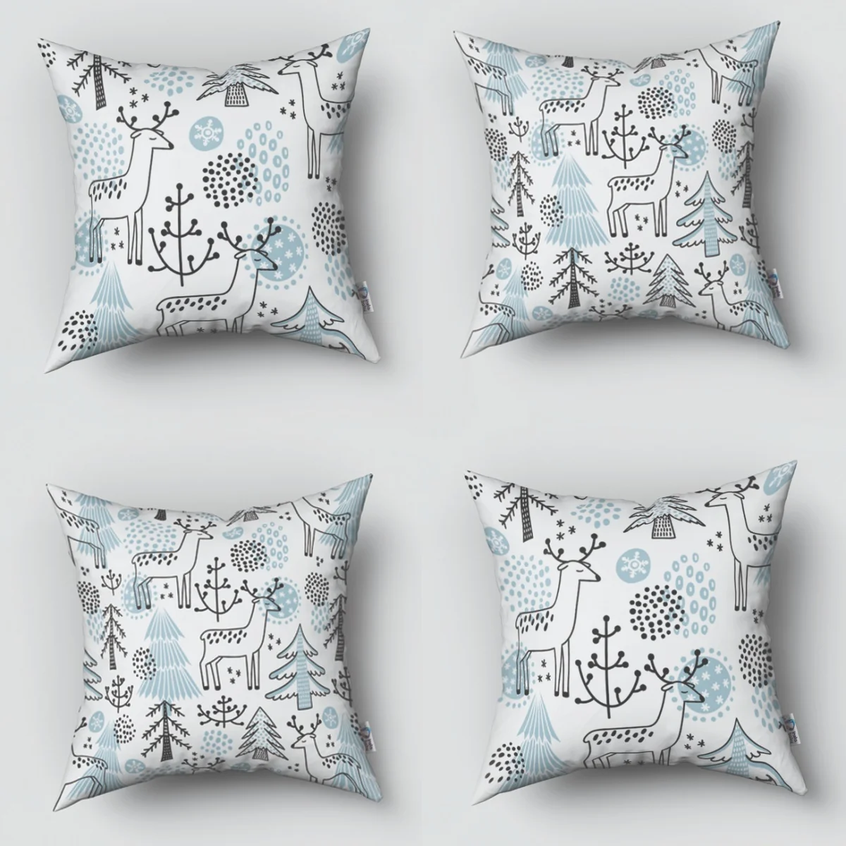 Korsan Zürafa 4lü Kırlent | Bej korsan kıyafetli zürafa, korsan bayrağı Desenli