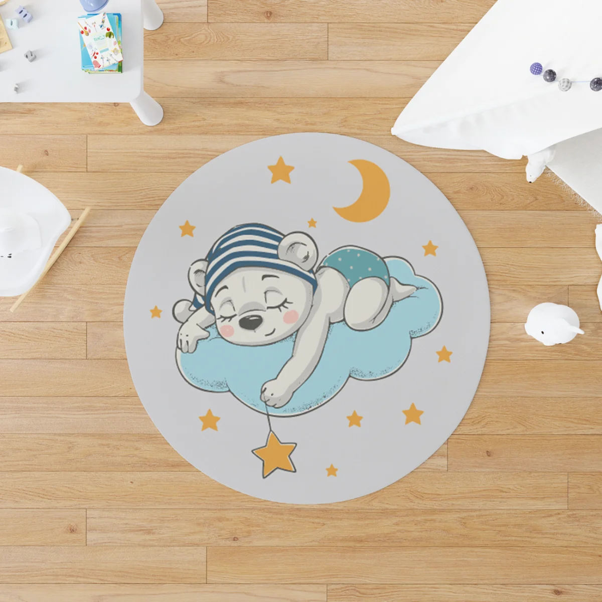 Özel Tasarım Yuvarlak Halı | Bebek ve Çocuk Odası