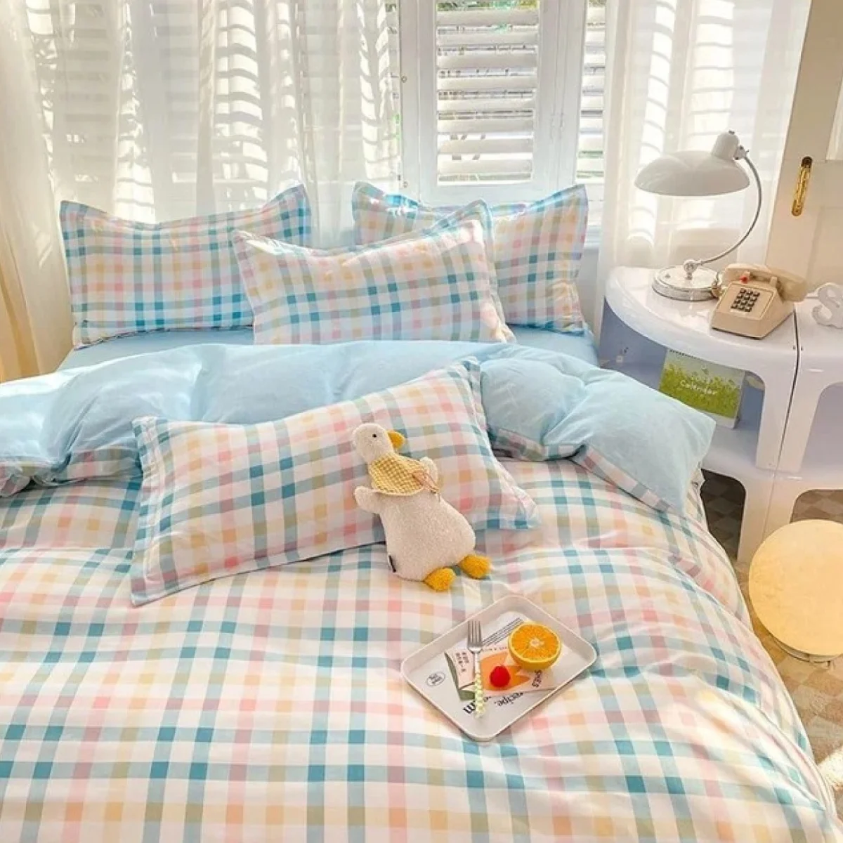 Arabalar Çift/Tek Nevresim | Gri güneş, bulutlar Desenli