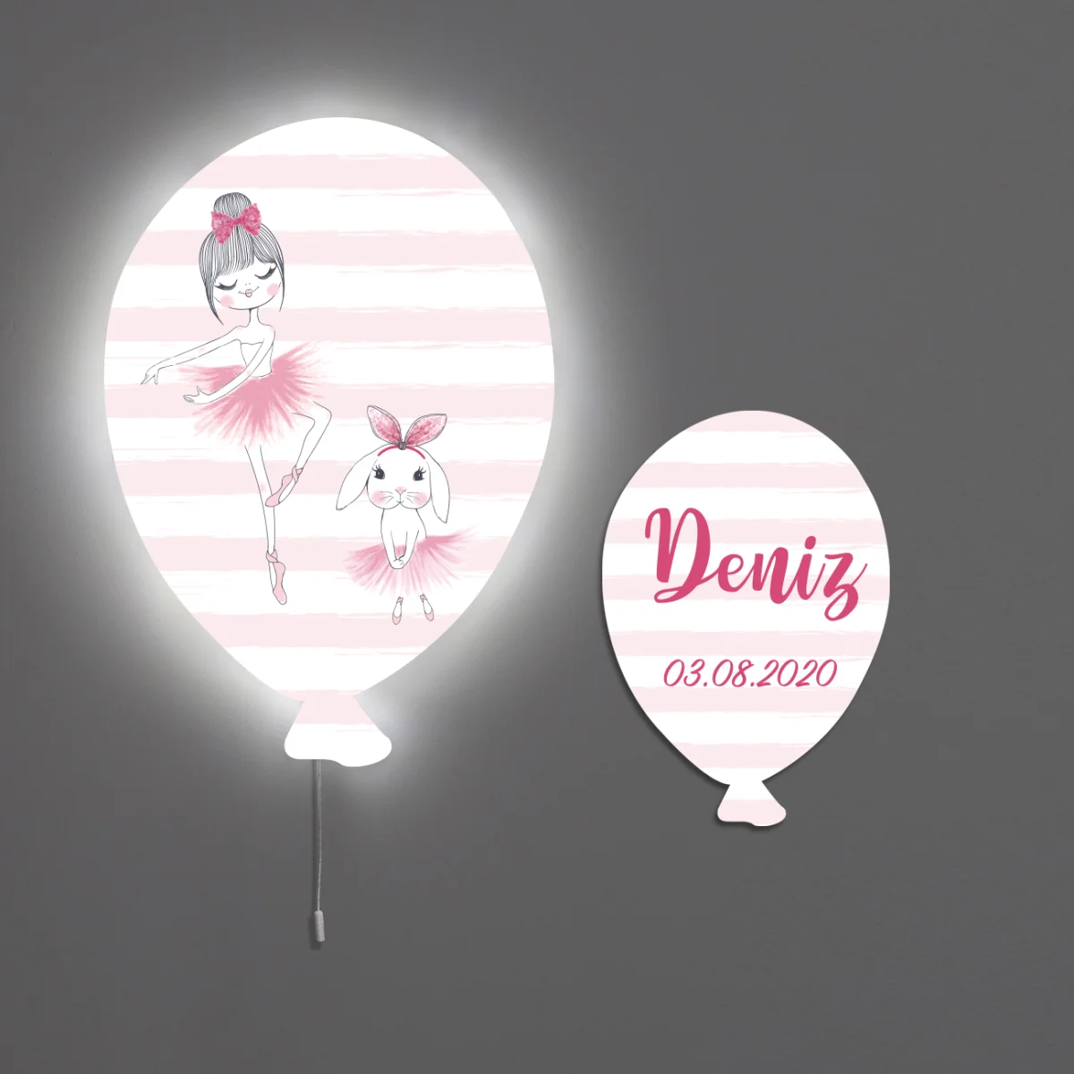 Uzay Balon Avize | Mavi yıldız, gezegen Desenli