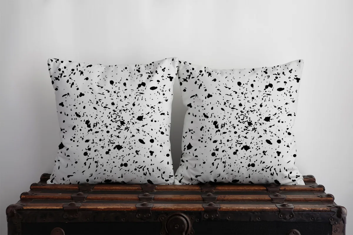 Sıcak hava balonu İkili Kırlent | Beyaz yıldız, bulut Desenli