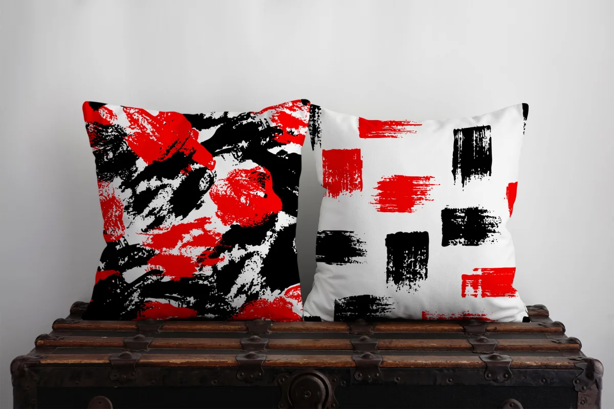 Denizcilik İkili Kırlent | Beyaz bulut, yıldız Desenli