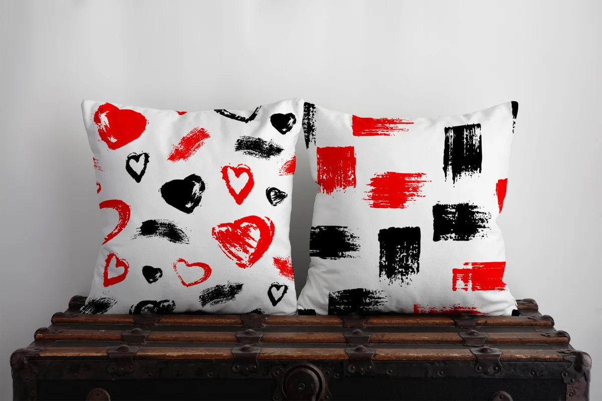 Denizcilik İkili Kırlent | Açık Mavi yelkenli, martı Desenli