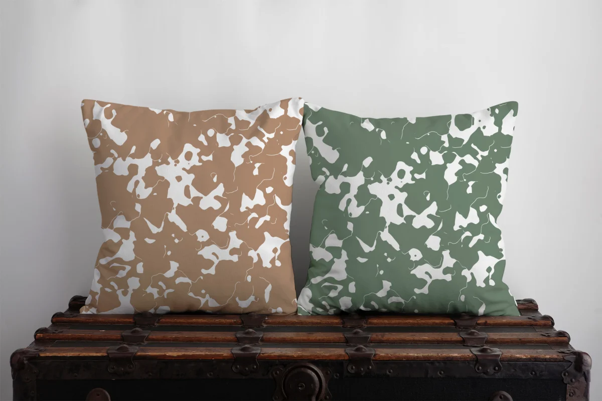 Korsan İkili Kırlent | Beyaz Gemiler, ahtapot Desenli