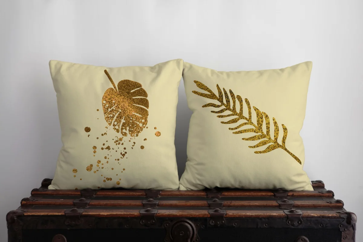 Prenses kız karakteri İkili Kırlent | Pembe yıldızlar, noktalar Desenli