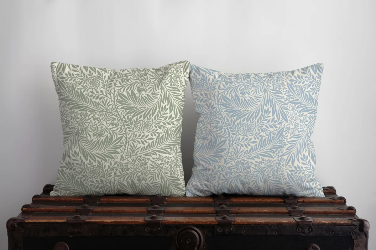 Kahraman (Hero) İkili Kırlent | Mavi Taç, çizgili Desenli