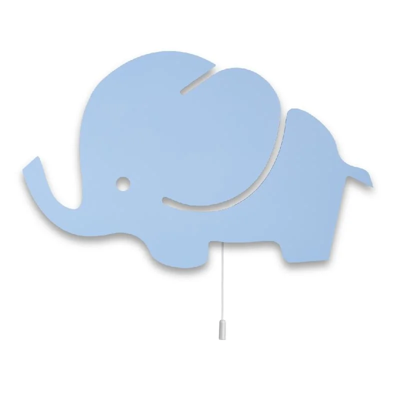 Fil Ahşap Avize | Açık Mavi Yok Desenli